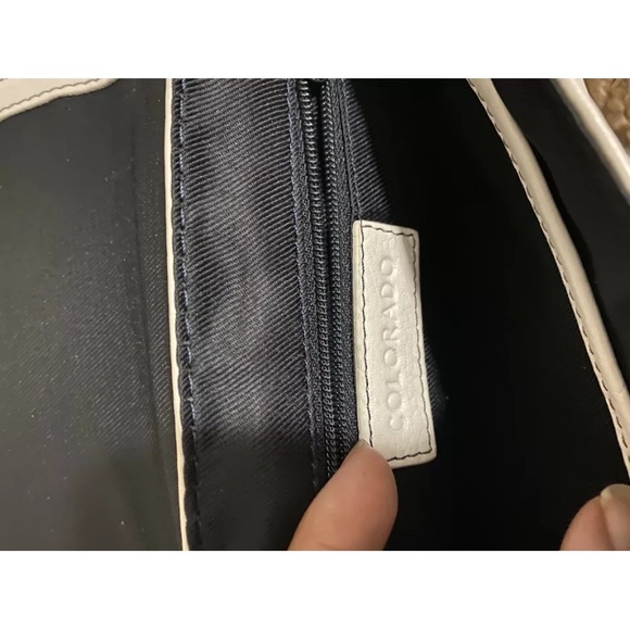 COLORADO White Small Light Embossed Leather  Bag - Picture 3 of 6